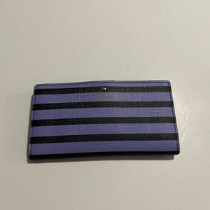 Kate Spade periwinkle stripe wallet